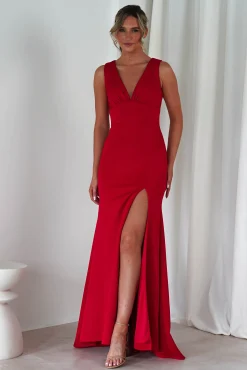 Best Kleo Bodycon Gown | Red Sommerkleider|Sommerkleider