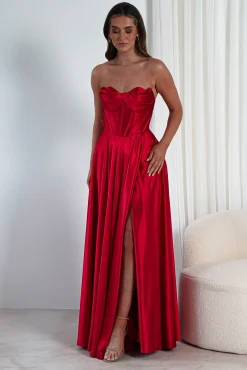 Discount Kristi Strapless A Line Gown | Red Sommerkleider|Sommerkleider