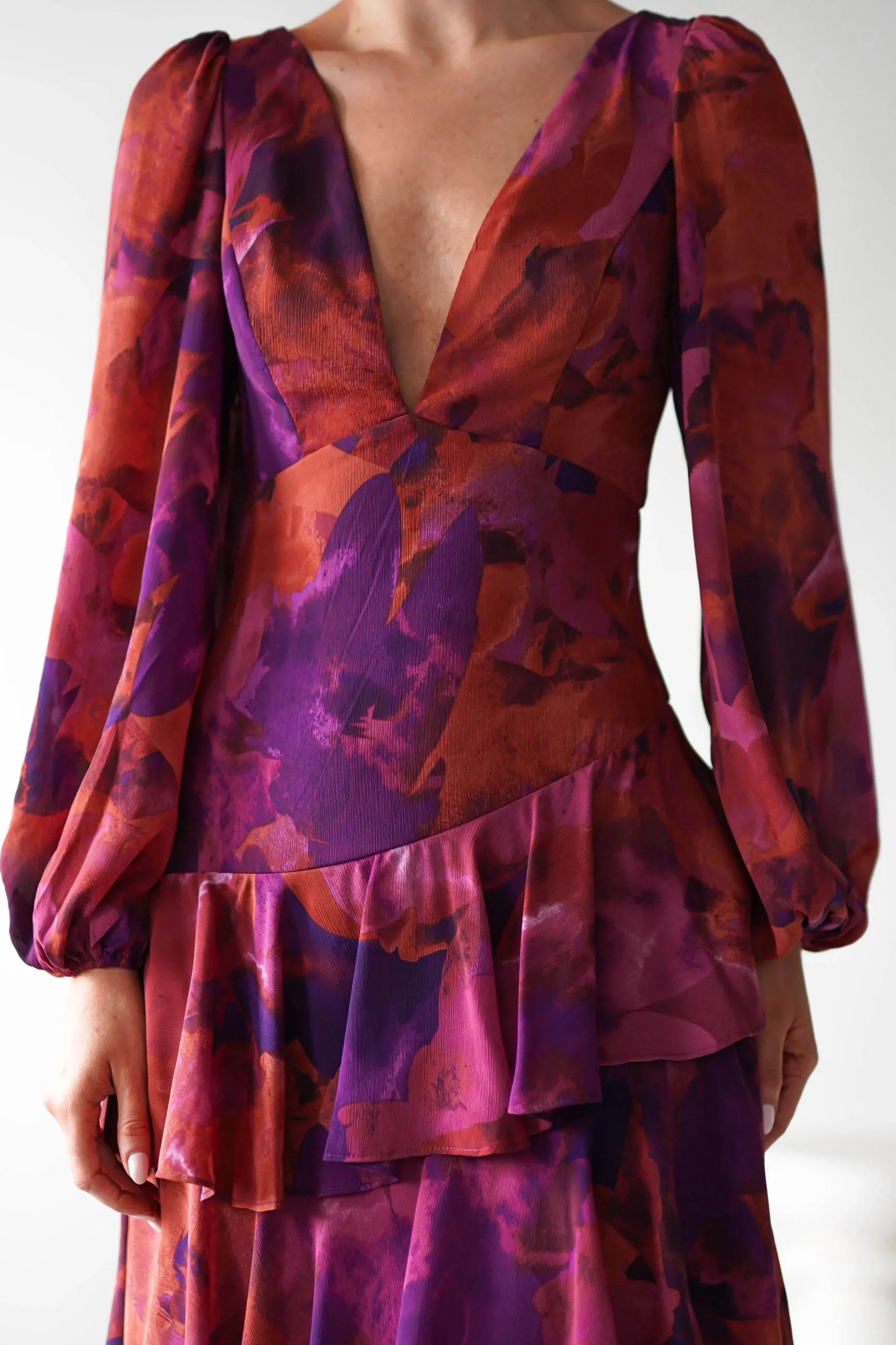 Best Lainey Ruffle Maxi Dress | Mixed Print Lange Kleider|Maxikleider