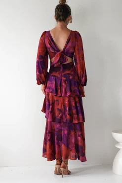 Best Lainey Ruffle Maxi Dress | Mixed Print Lange Kleider|Maxikleider