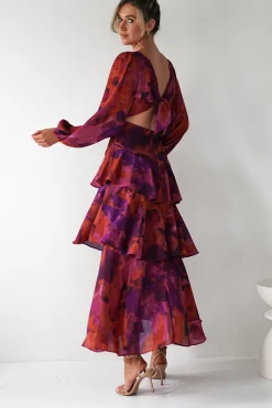 Best Lainey Ruffle Maxi Dress | Mixed Print Lange Kleider|Maxikleider