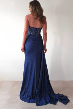 Online Lavelle Glitter Bodycon Gown | Navy Kleider Für Besondere Anlässe|Sommerkleider