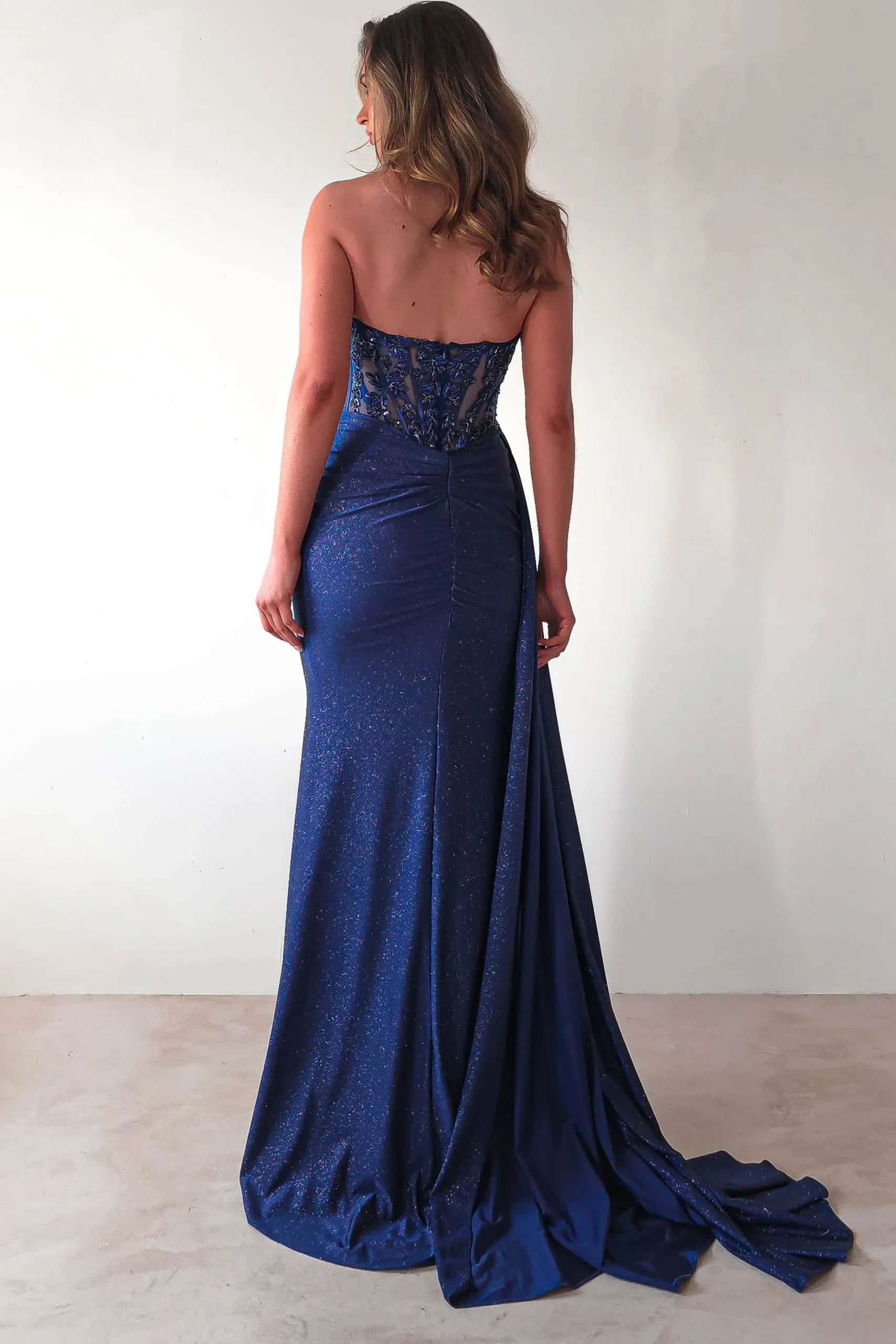 Online Lavelle Glitter Bodycon Gown | Navy Kleider Für Besondere Anlässe|Sommerkleider