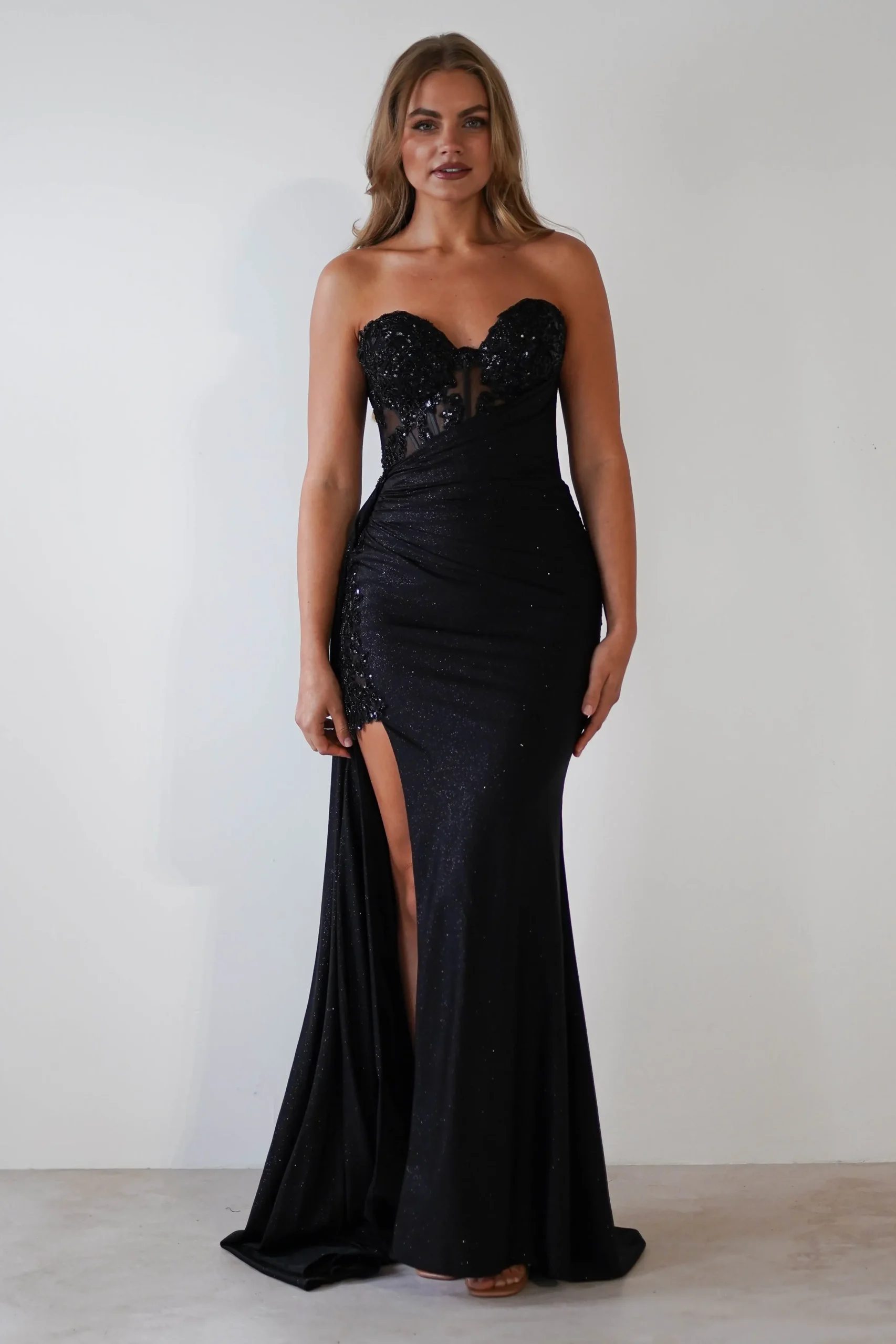 Discount Lavelle Glitter Bodycon Gown | Black Kleider Für Besondere Anlässe|Sommerkleider