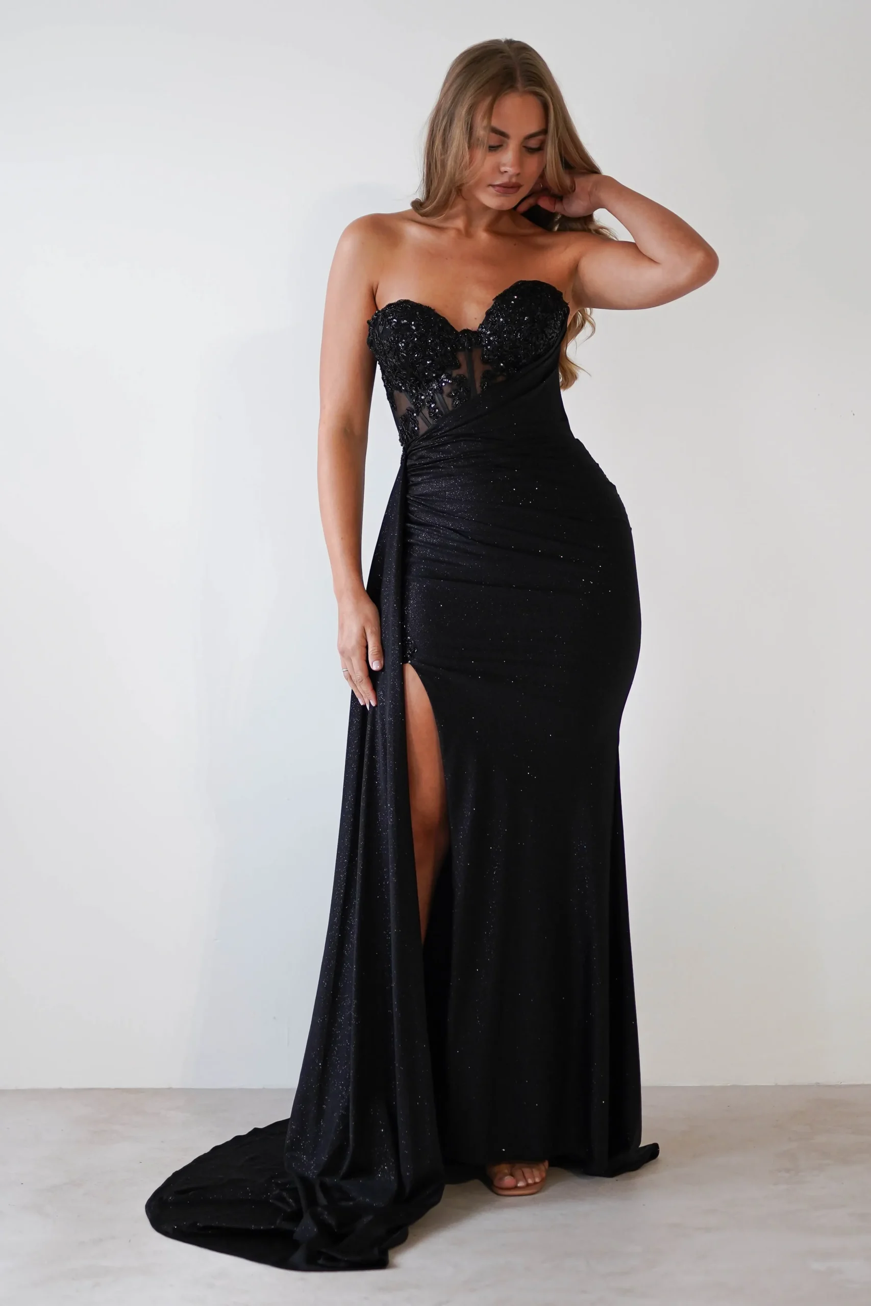 Discount Lavelle Glitter Bodycon Gown | Black Kleider Für Besondere Anlässe|Sommerkleider