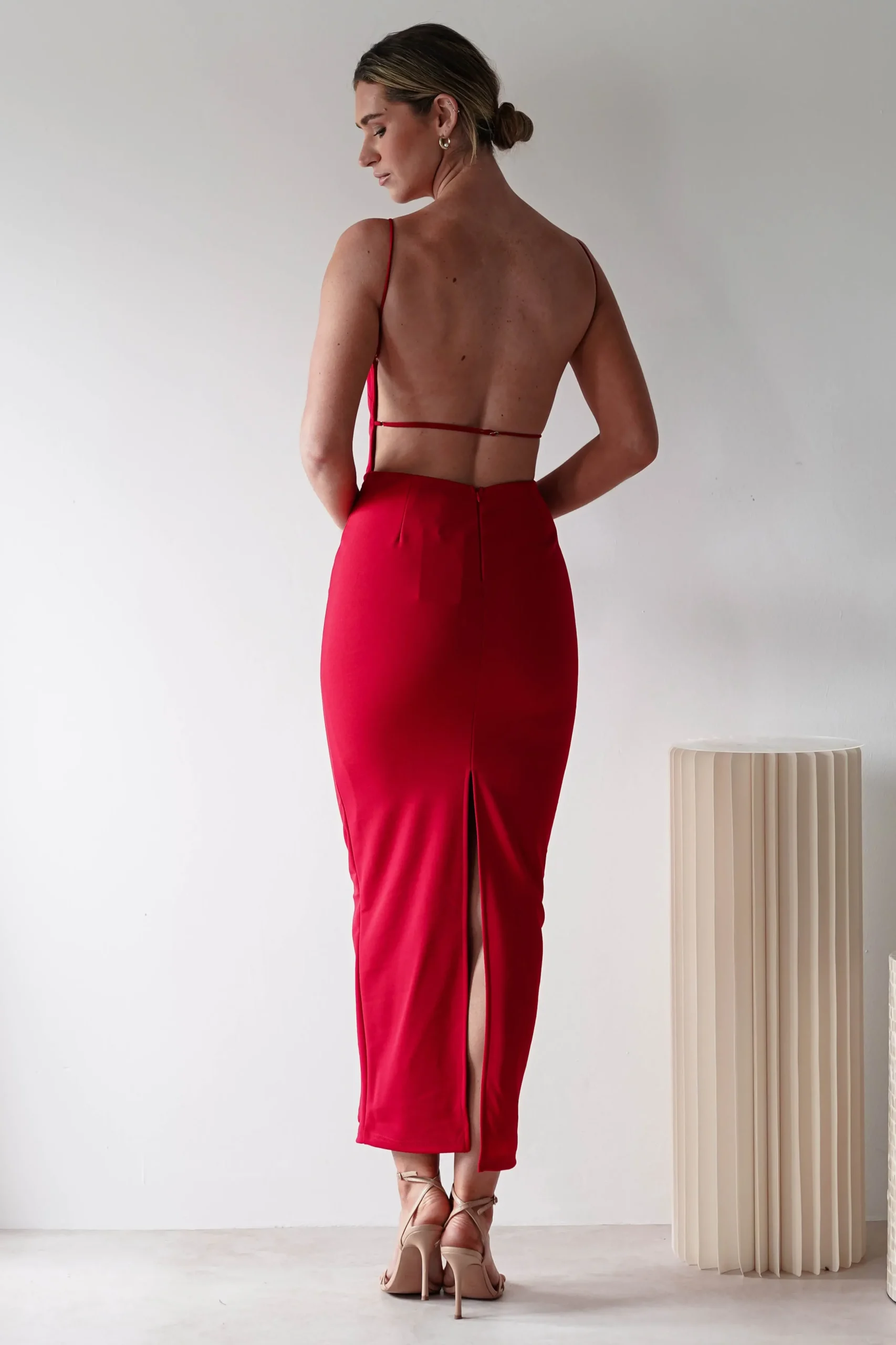 Discount Letty Square Neck Maxi Dress | Red Lange Kleider|Maxikleider