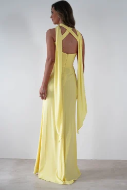 Clearance Lisa Multiway Chiffon Gown | Yellow Lange Kleider|Maxikleider
