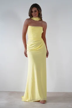Clearance Lisa Multiway Chiffon Gown | Yellow Lange Kleider|Maxikleider