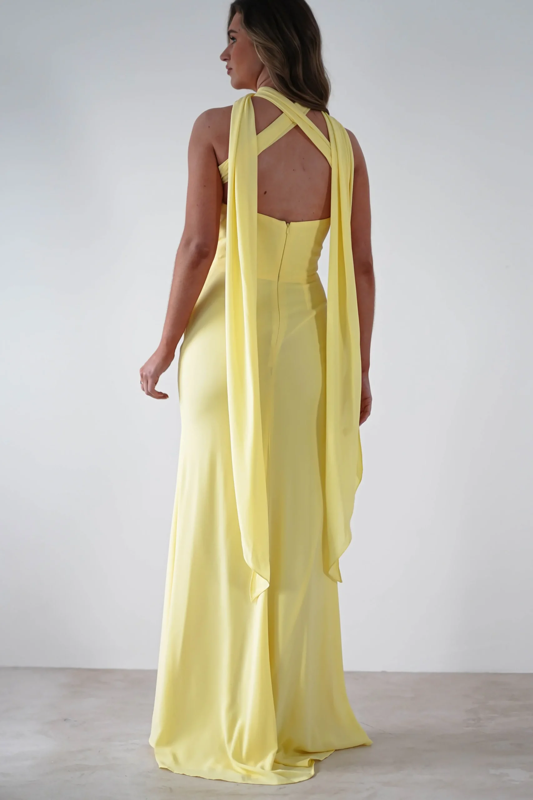 Clearance Lisa Multiway Chiffon Gown | Yellow Lange Kleider|Maxikleider
