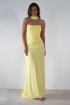 Clearance Lisa Multiway Chiffon Gown | Yellow Lange Kleider|Maxikleider