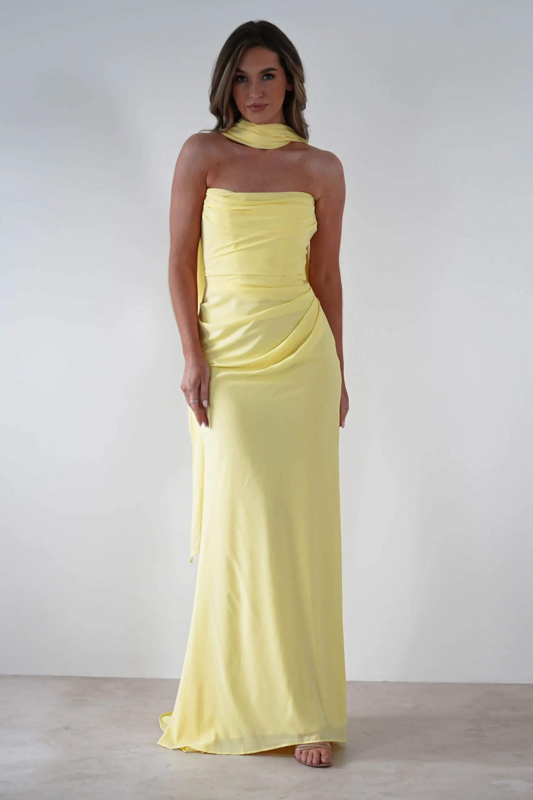 Clearance Lisa Multiway Chiffon Gown | Yellow Lange Kleider|Maxikleider