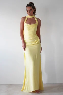 Clearance Lisa Multiway Chiffon Gown | Yellow Lange Kleider|Maxikleider