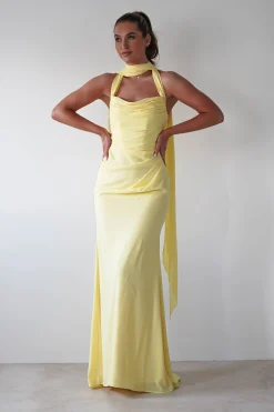 Clearance Lisa Multiway Chiffon Gown | Yellow Lange Kleider|Maxikleider