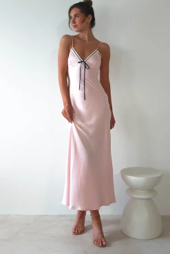 Online Lottie Soft Satin Slip Maxi Dress | Rose Pink Lange Kleider|Maxikleider