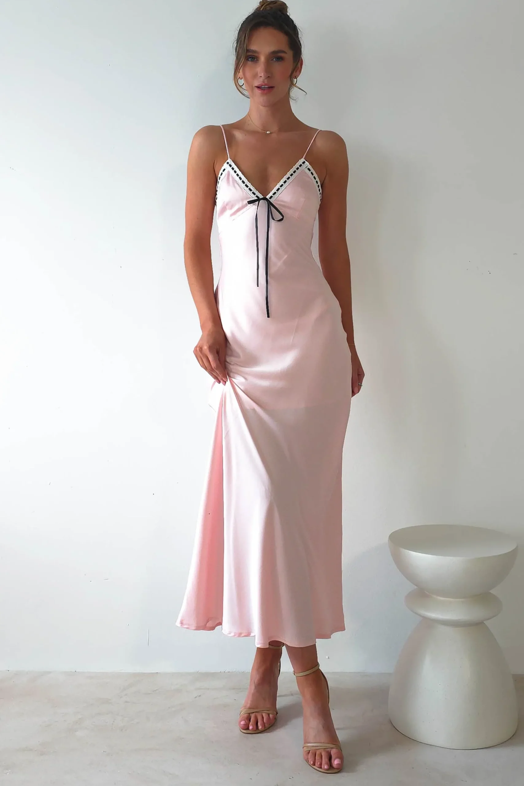 Online Lottie Soft Satin Slip Maxi Dress | Rose Pink Lange Kleider|Maxikleider