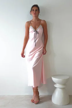 Online Lottie Soft Satin Slip Maxi Dress | Rose Pink Lange Kleider|Maxikleider