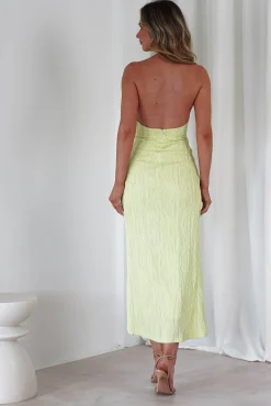 Outlet Louisa Ribbed Midaxi Dress | Lime Lange Kleider|Maxikleider