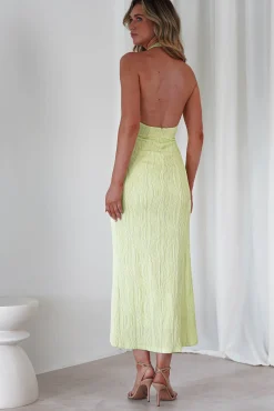 Outlet Louisa Ribbed Midaxi Dress | Lime Lange Kleider|Maxikleider