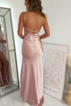 Hot Love Silky Satin Gown | Blush Lange Kleider|Maxikleider
