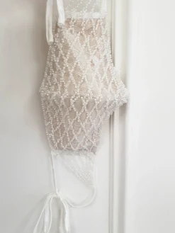 Outlet Luxury Embroidered Bridal Face Mask | Ivory Sommerkleider|Sommerkleider