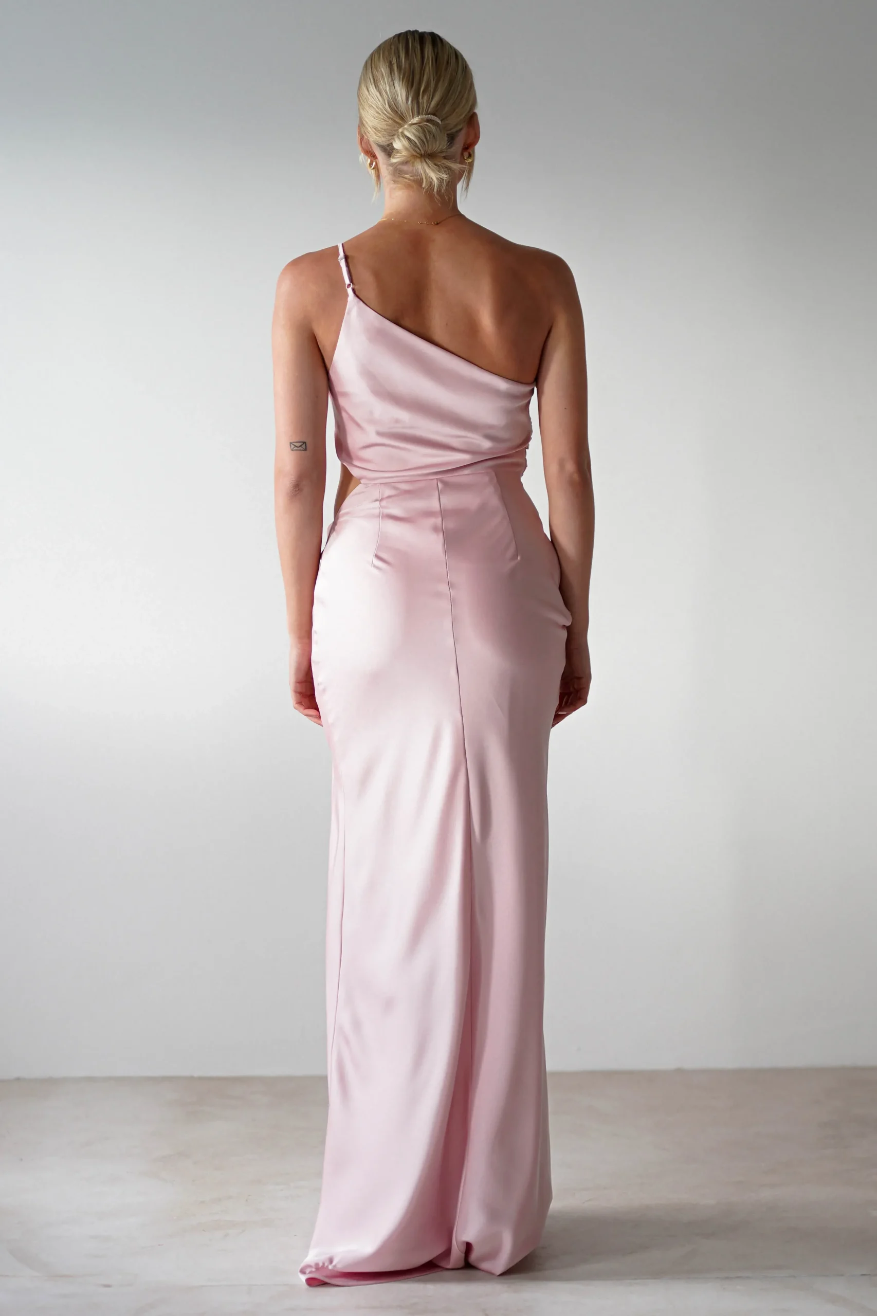 Fashion Lyra Soft Matte Satin Maxi Dress | Blush Pink Lange Kleider|Maxikleider