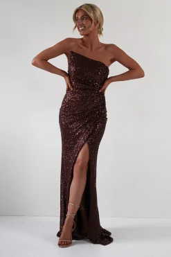 Discount Mabel Strapless Sequin Gown | Chocolate Sommerkleider|Sommerkleider
