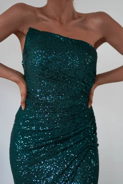 Discount Mabel Strapless Sequin Gown | Emerald Green Kleider Für Besondere Anlässe|Sommerkleider