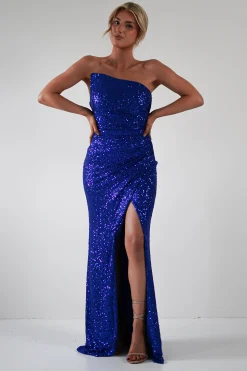 Outlet Mabel Strapless Sequin Gown | Royal Blue Kleider Für Besondere Anlässe|Sommerkleider