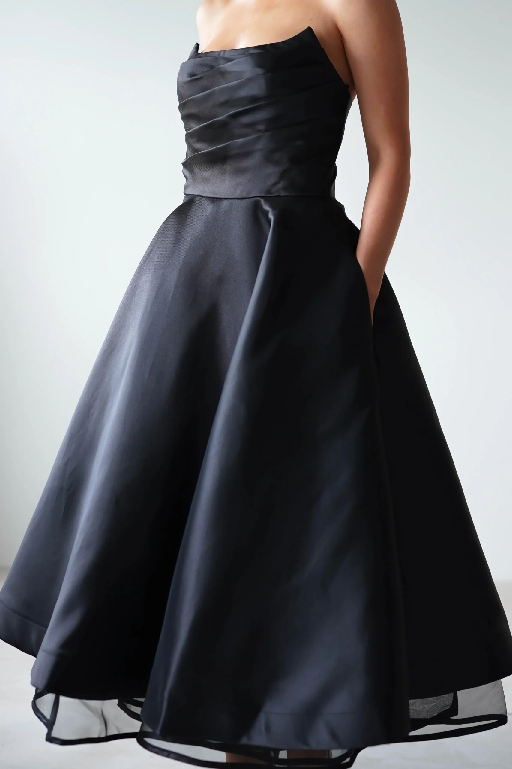 Sale Madison A-Line Midi Dress | Black Lange Kleider|Maxikleider