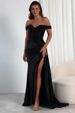 Hot Marsela Lace Bodice Gown | Black Sommerkleider|Sommerkleider