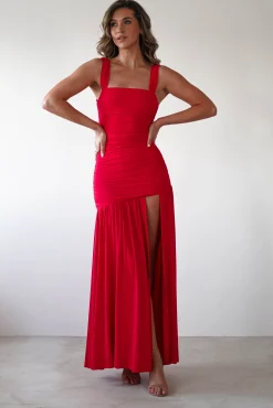 Clearance Milla Jersey Bodycon Maxi Dress | Red Lange Kleider|Maxikleider