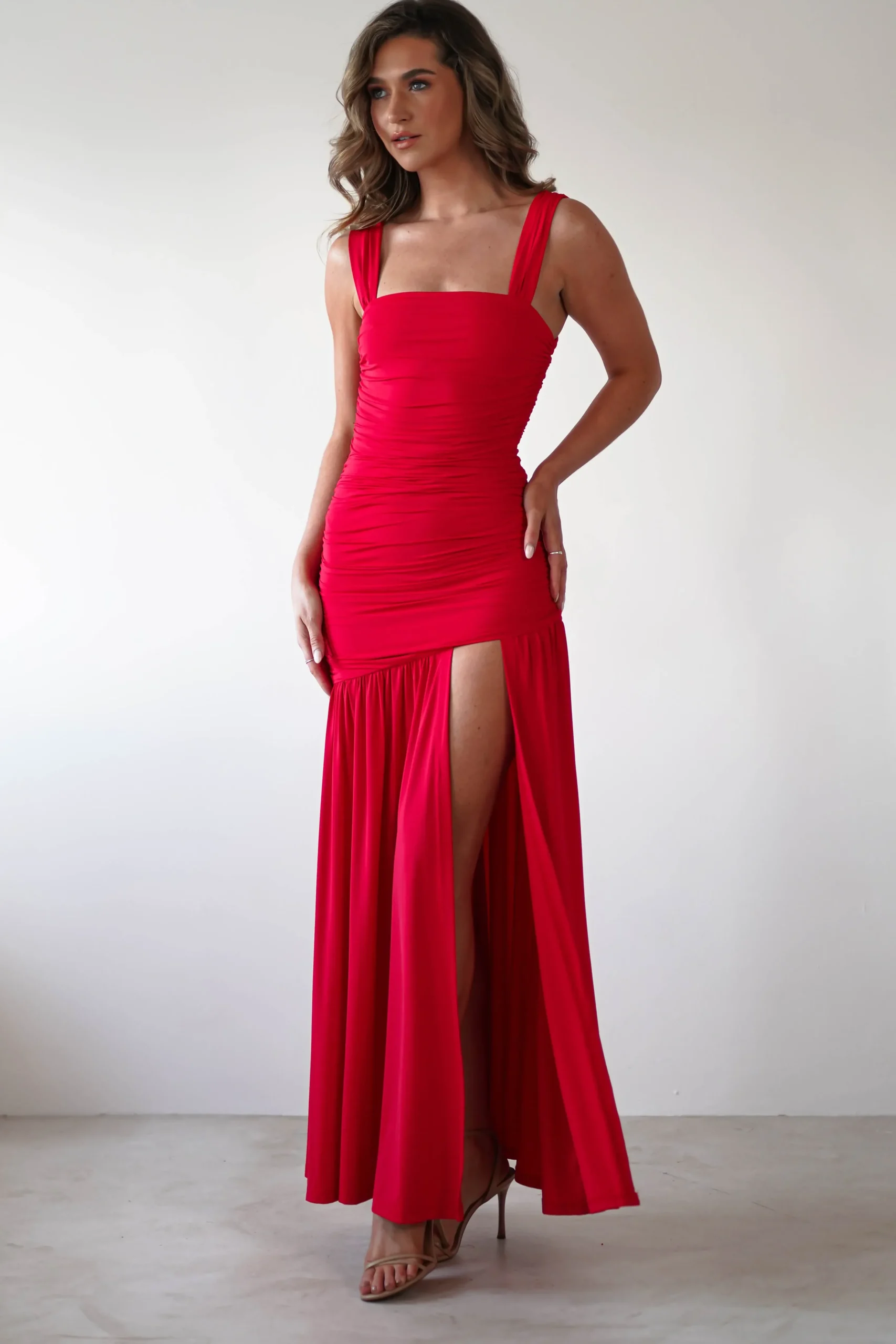 Clearance Milla Jersey Bodycon Maxi Dress | Red Lange Kleider|Maxikleider