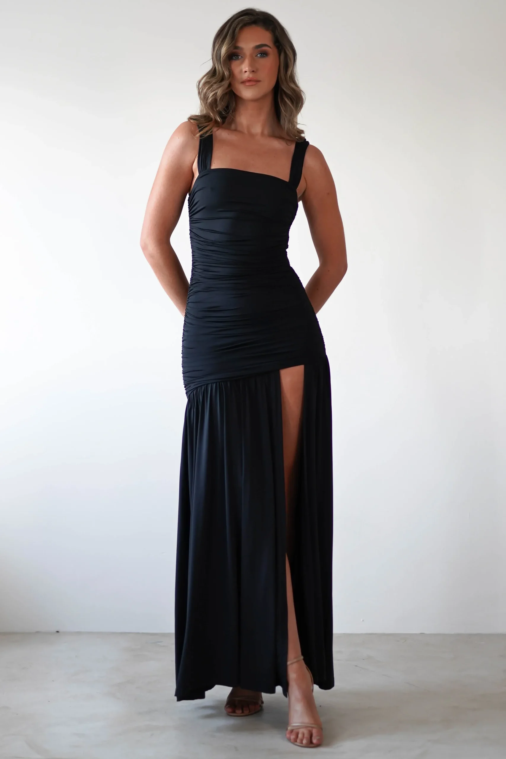 Online Milla Jersey Bodycon Maxi Dress | Black Lange Kleider|Maxikleider