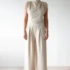 New Mina Strechy 2 Piece Set | Cream Jumpsuits Und Playsuits|Oberteile