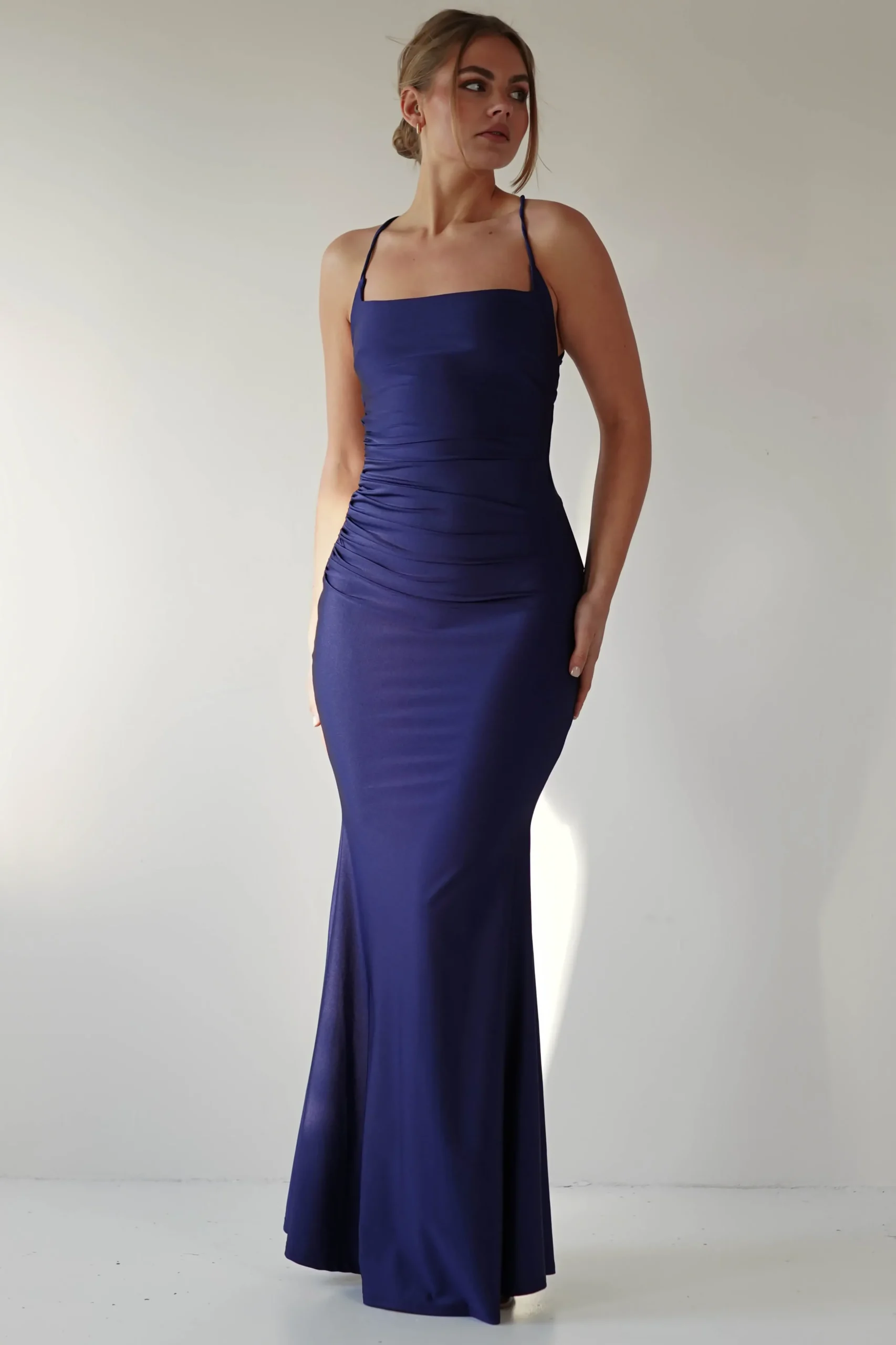 Sale Monette Bodycon Maxi Gown | Navy Lange Kleider|Maxikleider