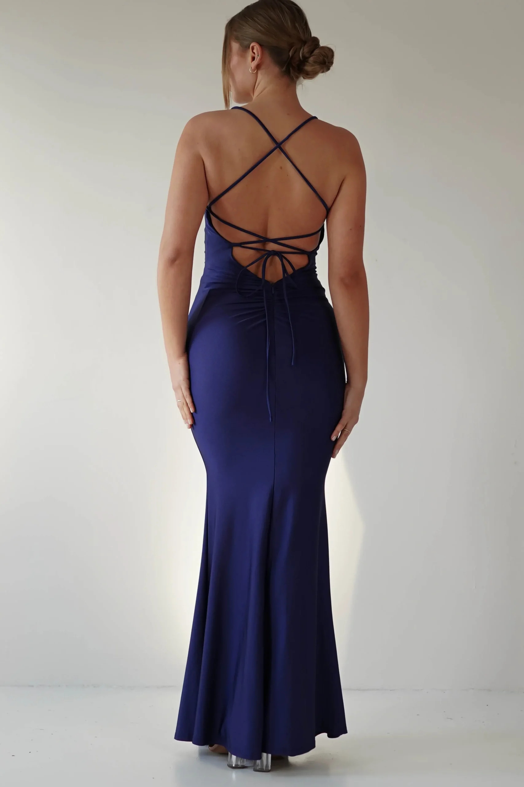 Sale Monette Bodycon Maxi Gown | Navy Lange Kleider|Maxikleider