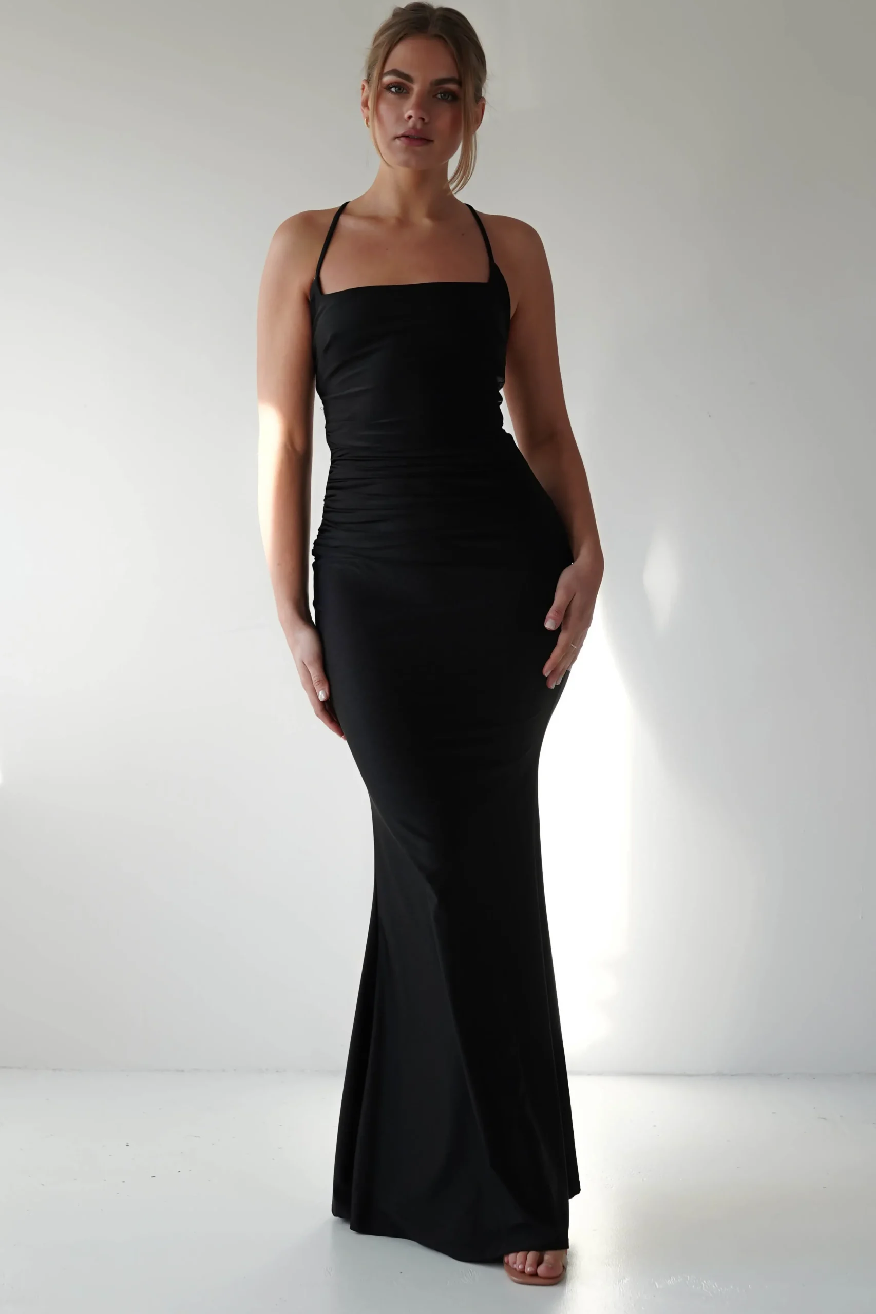 New Monette Bodycon Maxi Gown | Black Lange Kleider|Maxikleider