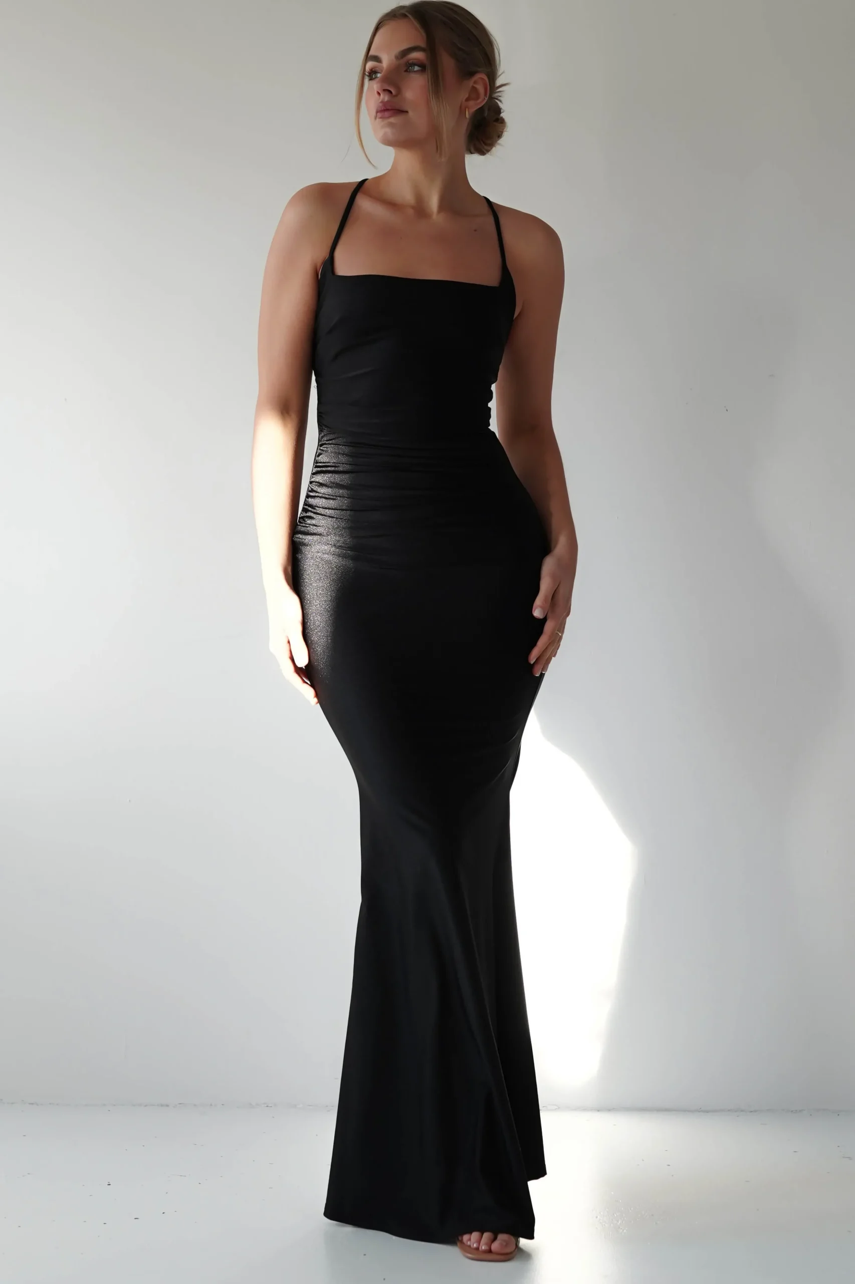 New Monette Bodycon Maxi Gown | Black Lange Kleider|Maxikleider