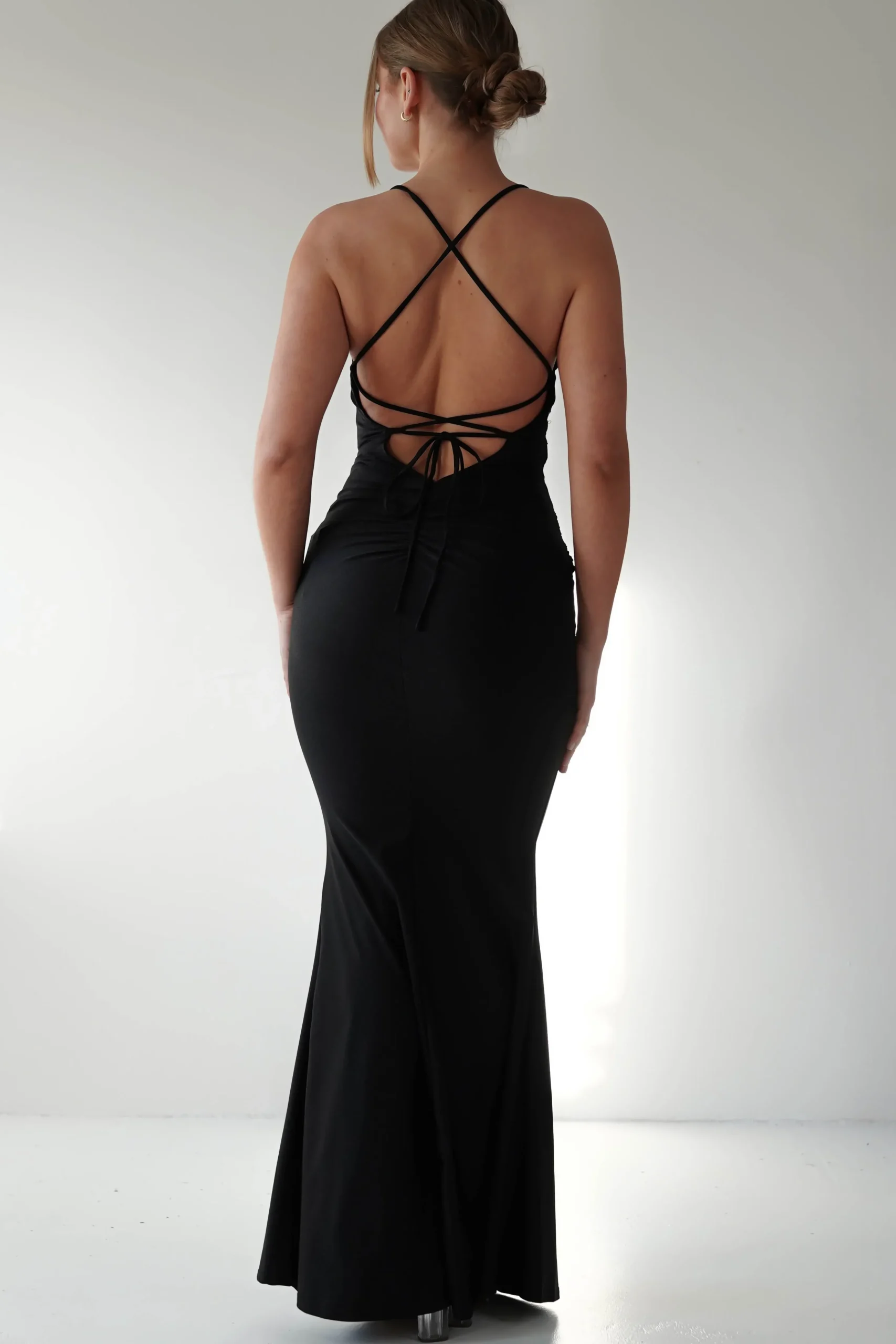 New Monette Bodycon Maxi Gown | Black Lange Kleider|Maxikleider