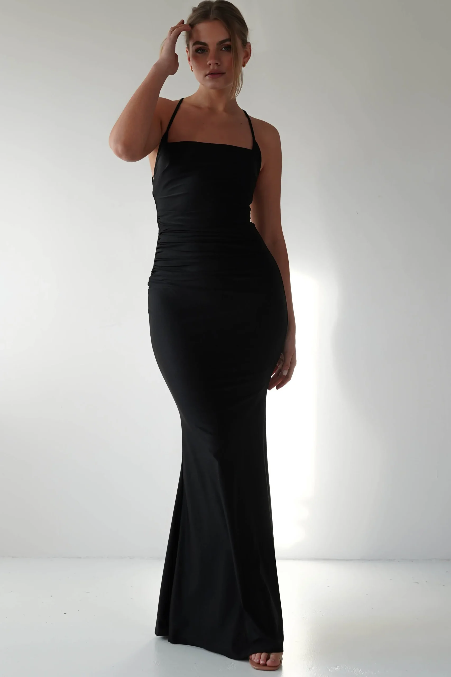 New Monette Bodycon Maxi Gown | Black Lange Kleider|Maxikleider