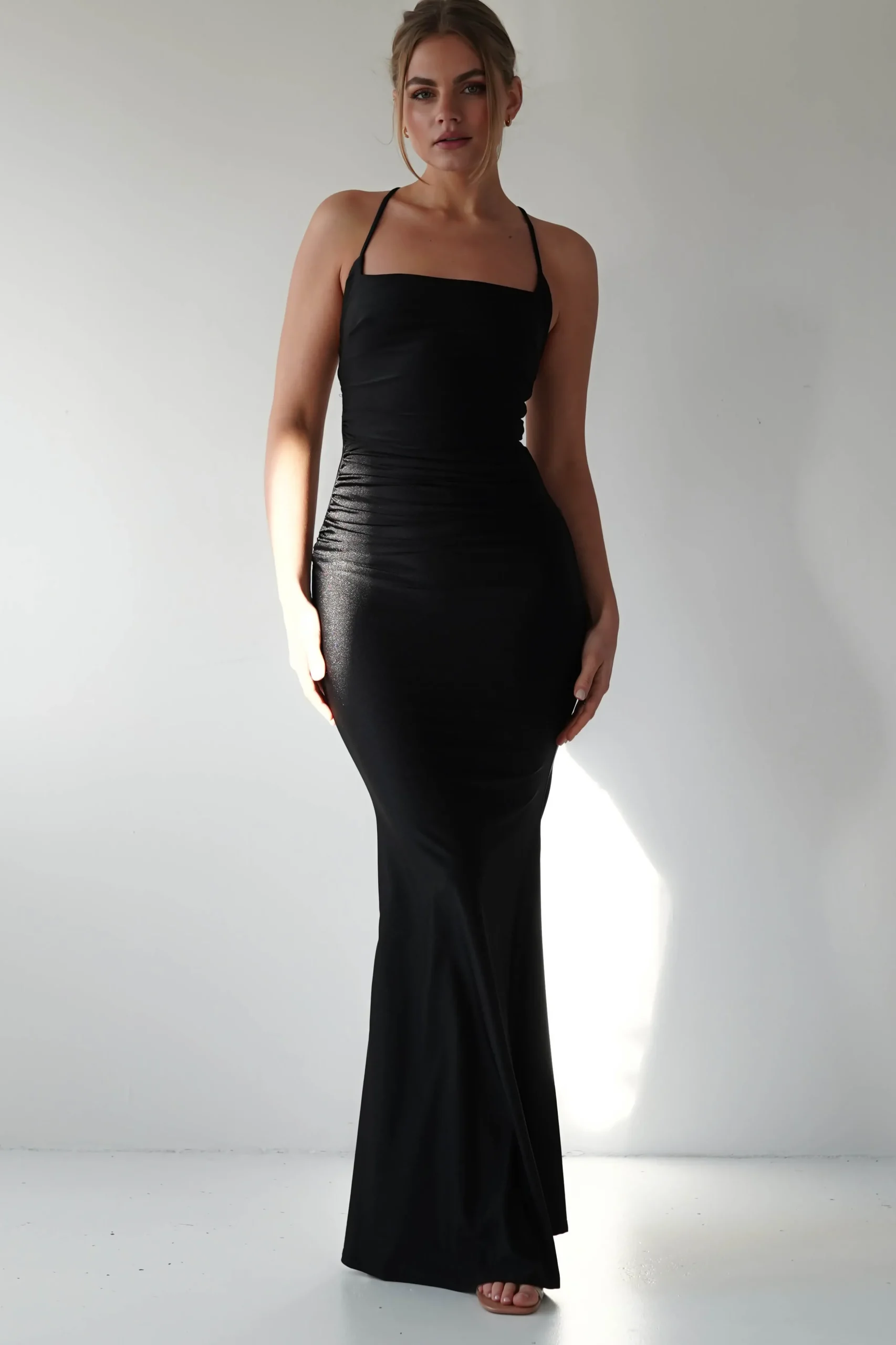 New Monette Bodycon Maxi Gown | Black Lange Kleider|Maxikleider