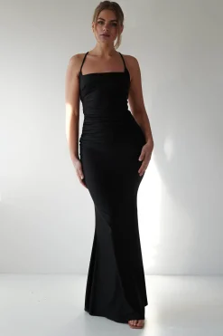 New Monette Bodycon Maxi Gown | Black Lange Kleider|Maxikleider