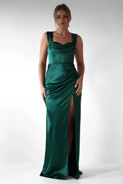 Best Monica Off The Shoulder Gown | Emerald Green Lange Kleider|Maxikleider