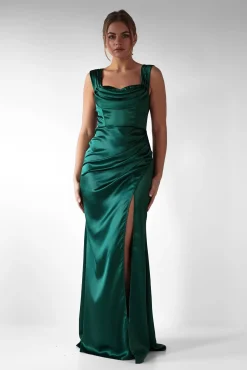 Best Monica Off The Shoulder Gown | Emerald Green Lange Kleider|Maxikleider