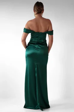 Best Monica Off The Shoulder Gown | Emerald Green Lange Kleider|Maxikleider