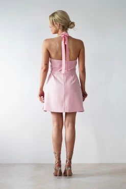 Sale Morocco Halterneck Mini Dress | Pink Kleider In Minilänge|Minikleider