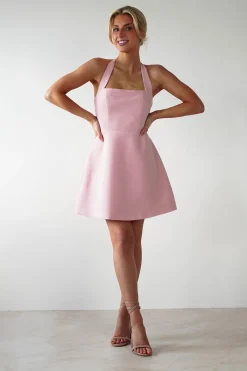 Sale Morocco Halterneck Mini Dress | Pink Kleider In Minilänge|Minikleider