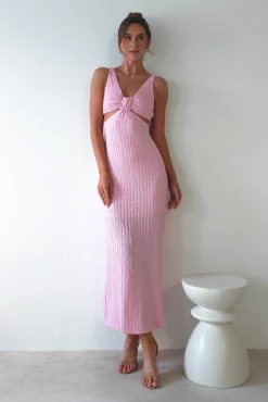 Sale Nakia Textured Maxi Dress | Pink Lange Kleider|Maxikleider