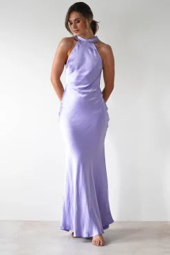 Sale Natalia Soft Satin Maxi Dress | Lavendar Lange Kleider|Maxikleider