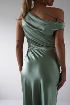 Outlet Nela Soft Off The Shoulder Maxi Dress | Sage Lange Kleider|Maxikleider